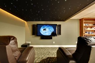Enjoy the latest movies or sports under the starlit ceiling.