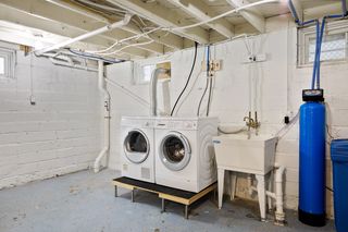 Laundry area in basement