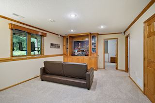 Built-in Entertainment Center in the Basement Living Room