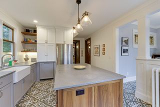 Caesarstone countertops and farmhouse sink