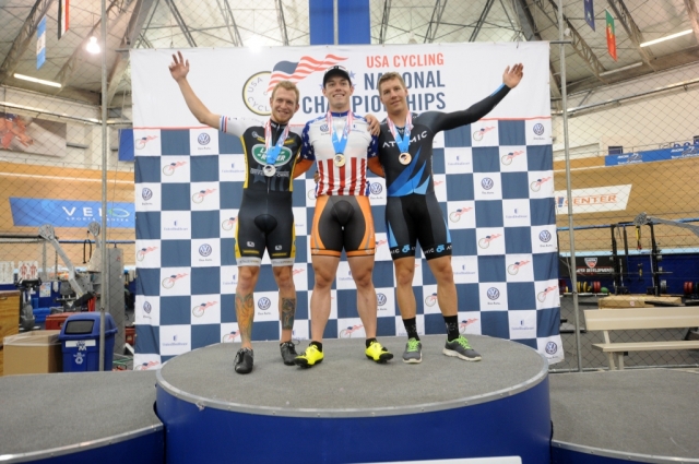 Men's time trial podium (l to r): Kevin Mansker, Matthew Baranoski and Danny Robertson