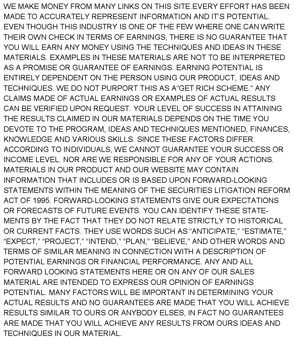 Cashflow+Marketing+Disclaimer Disclaimer