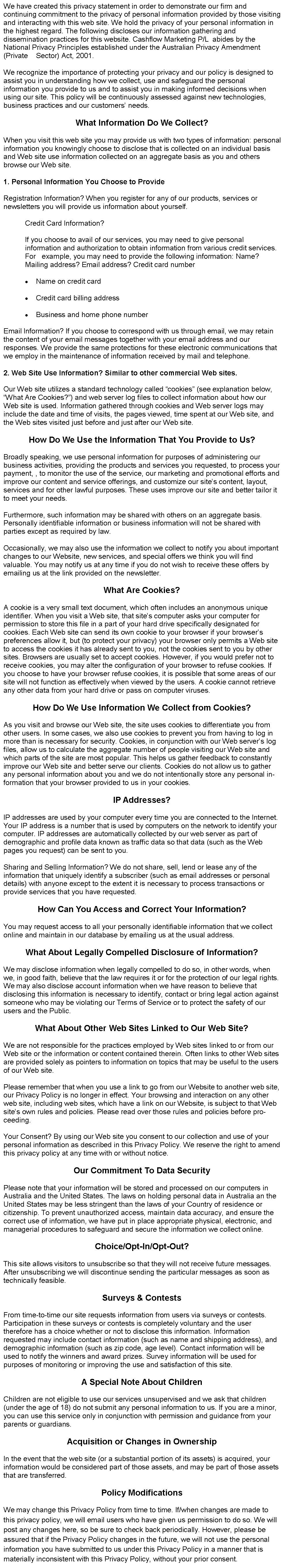 Cashflow+Marketing+Our+Privacy+Statement Our Privacy Statement