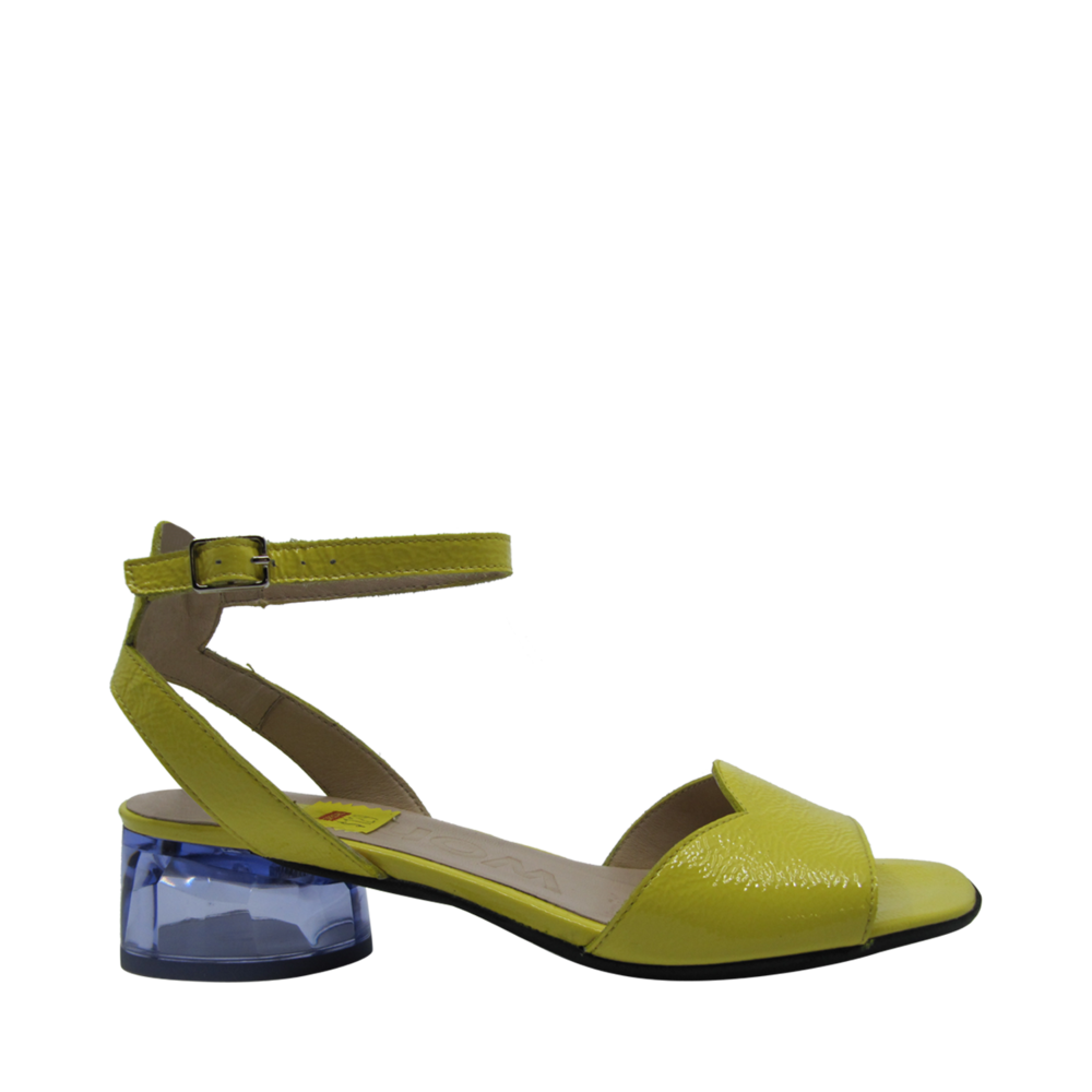sandale jaune talon