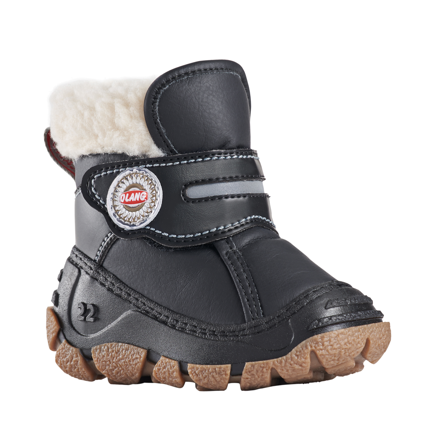 OLANG BOTTE ENFANT NOIR VELCRO Chaussures Pierre Roy Saint-Jean