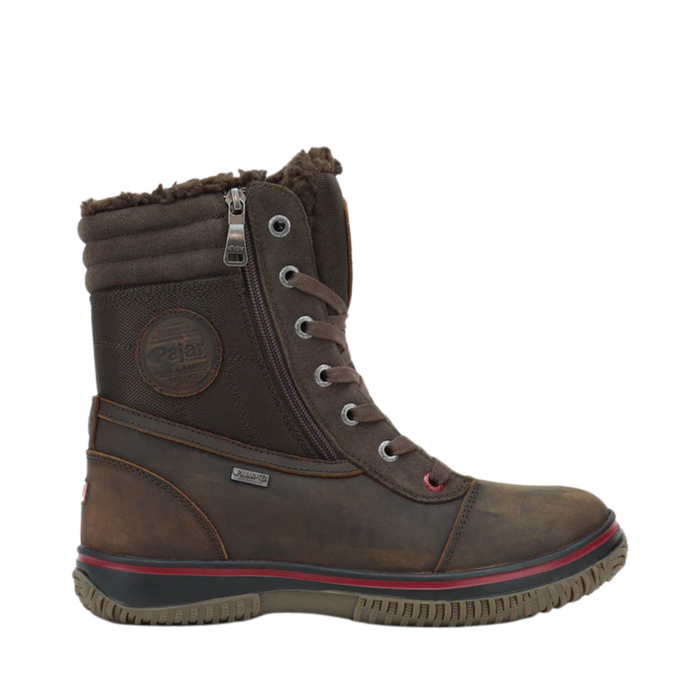 Pajar homme botte doublee lacee/zip brun - Chaussures Pierre Roy Saint-Jean