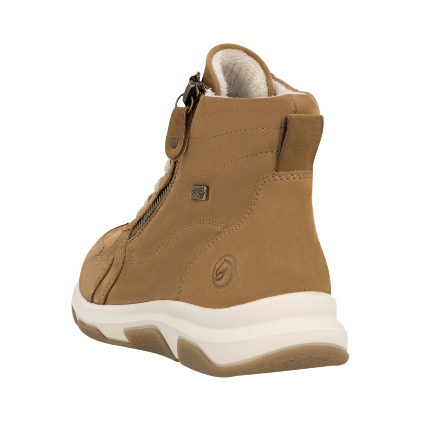 Remonte femme botte doublee lace/zip tan Chaussures Pierre Roy