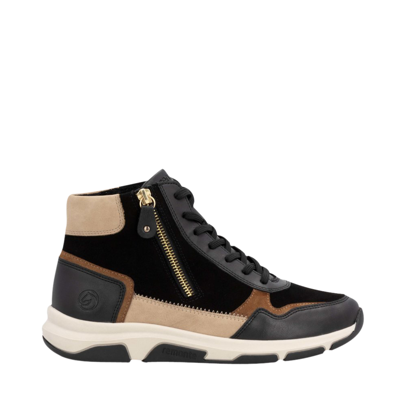 Remonte femme bottillon lacé noir/zip Chaussures Pierre Roy