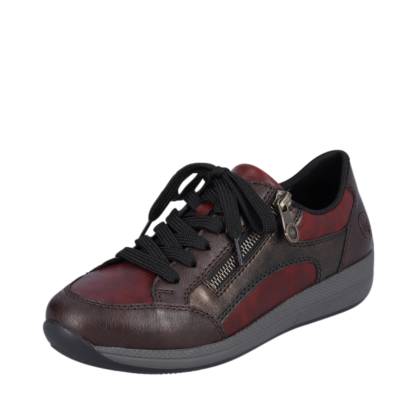 Rieker women's lace shoe burgundy Chaussures Pierre Roy Saint-Jean