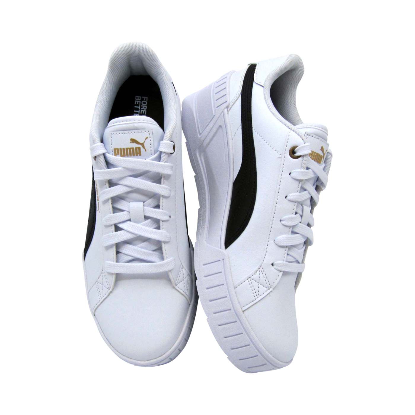 Women's Puma lace shoe white/black Chaussures Pierre Roy Saint-Jean