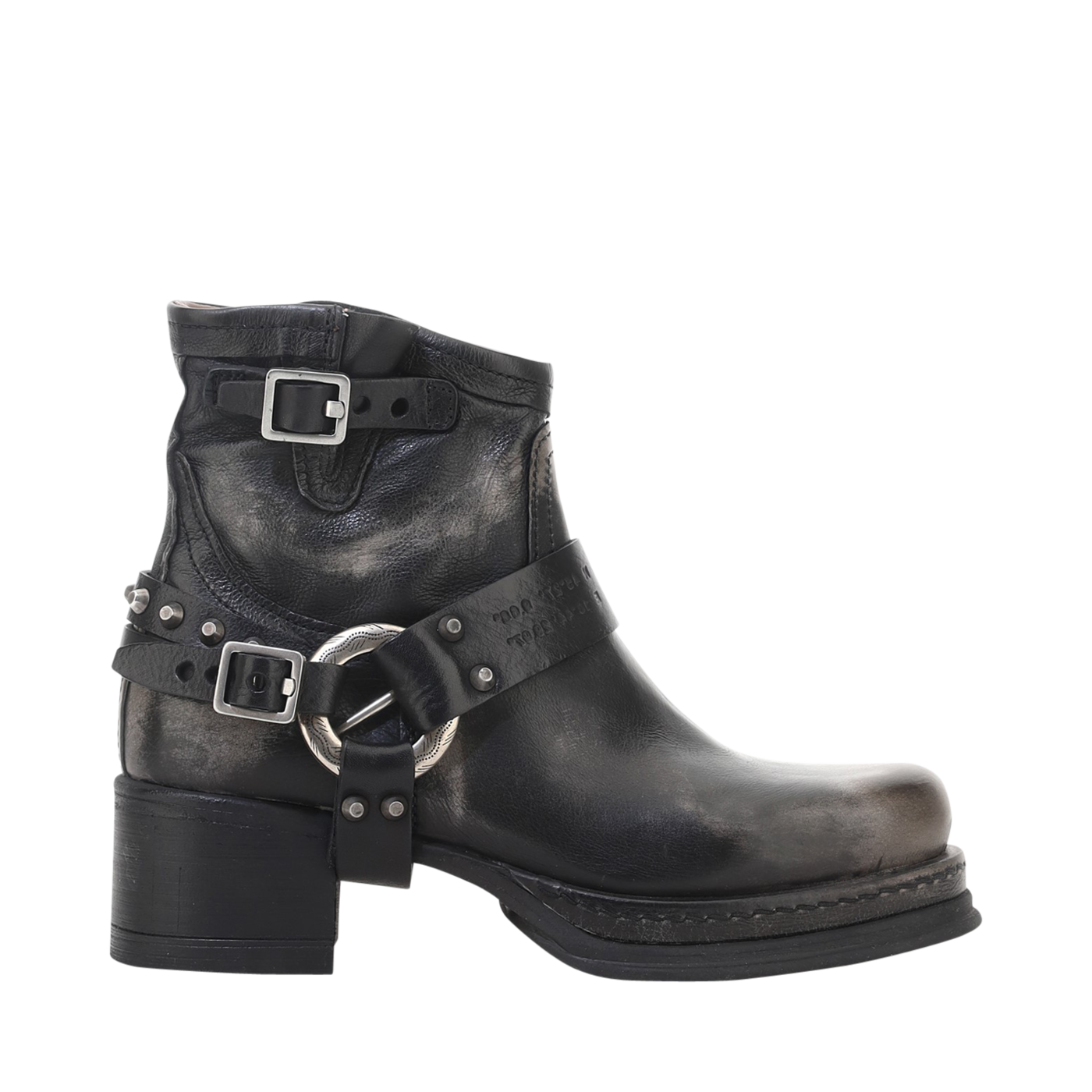 A.S.98 women's black ankle boot with zipper - Chaussures Pierre