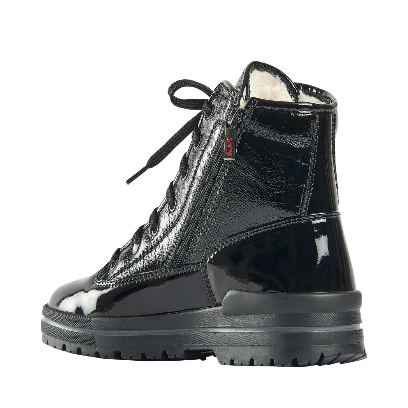 Olang women's boots with Spoke cleats in black Chaussures Pierre