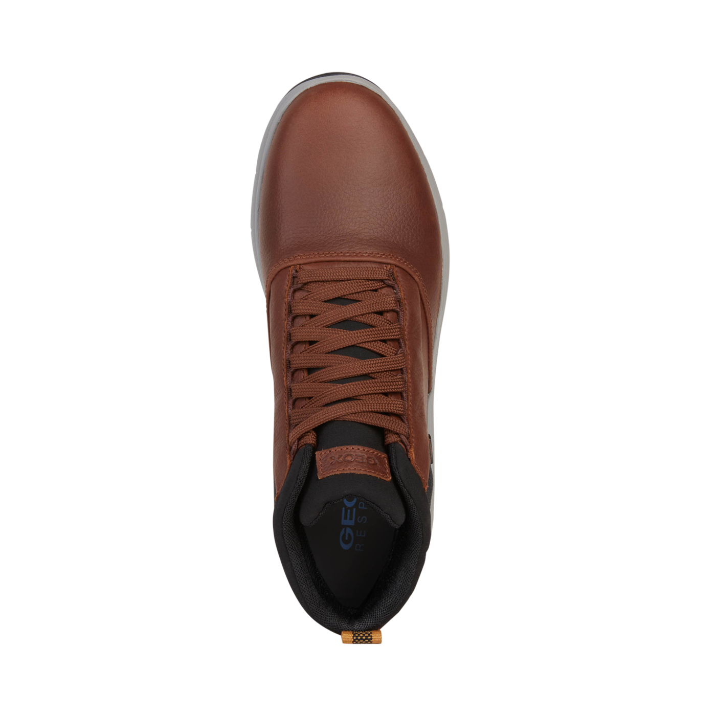 GEOX MEN'S BROWN LEATHER LACE-UP BOOT WTP - Chaussures Pierre Roy