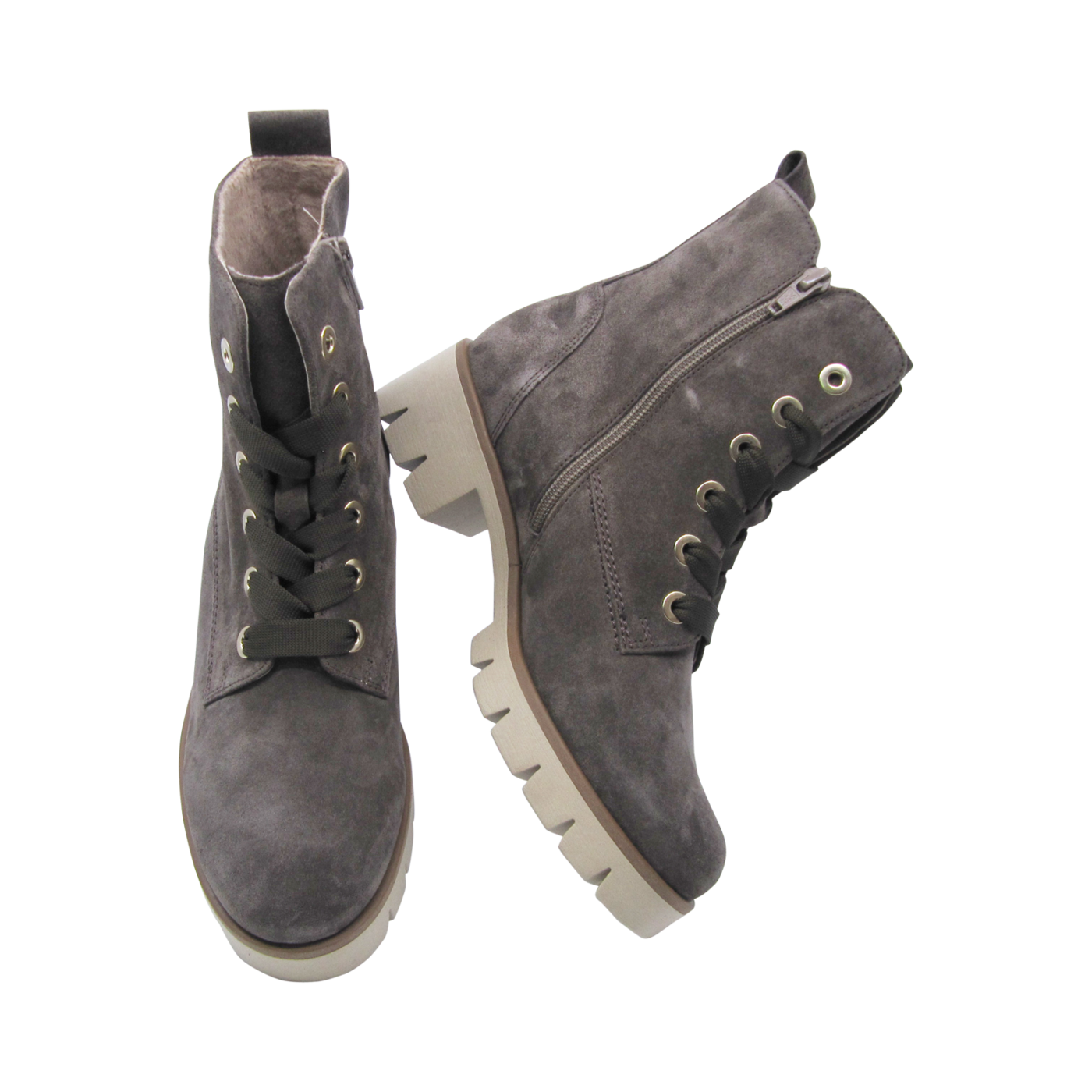 Gabor women's ankle boot lace/zip grey Chaussures Pierre Roy