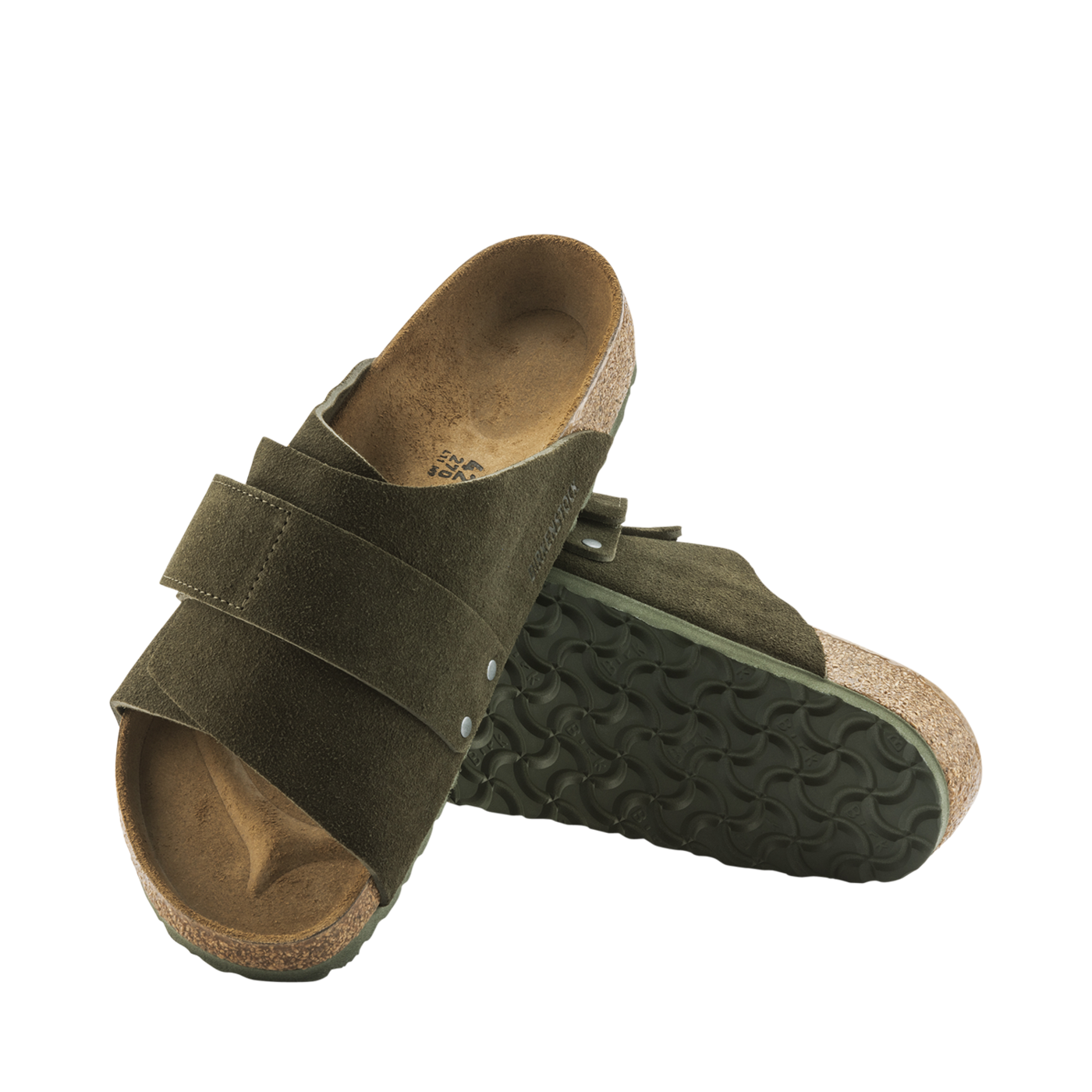 BIRKENSTOCK KYOTO GREEN SUEDE MEN - Chaussures Pierre Roy Saint-Jean