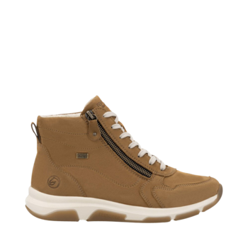 Remonte women's boot lined lace/zip tan Chaussures Pierre Roy
