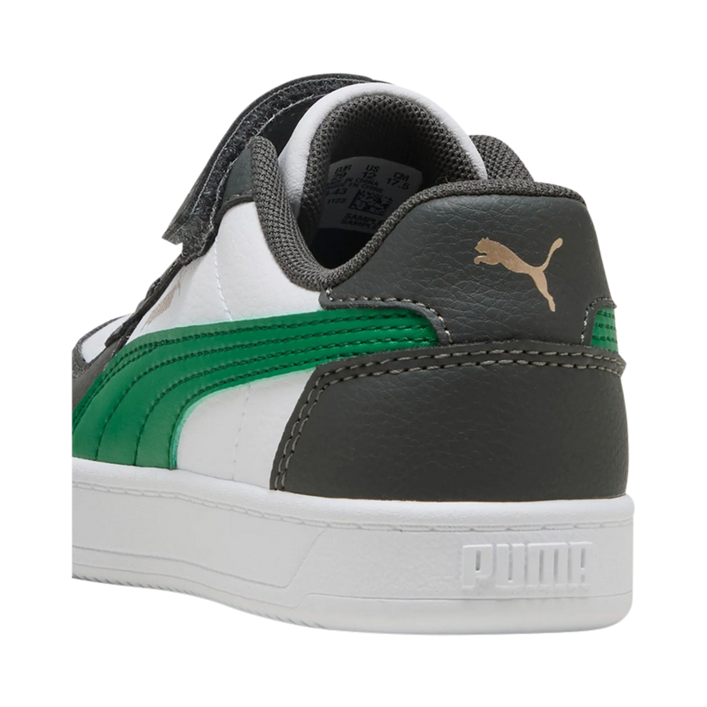 Puma enfant soulier velcro gris/vert Chaussures Pierre Roy Saint