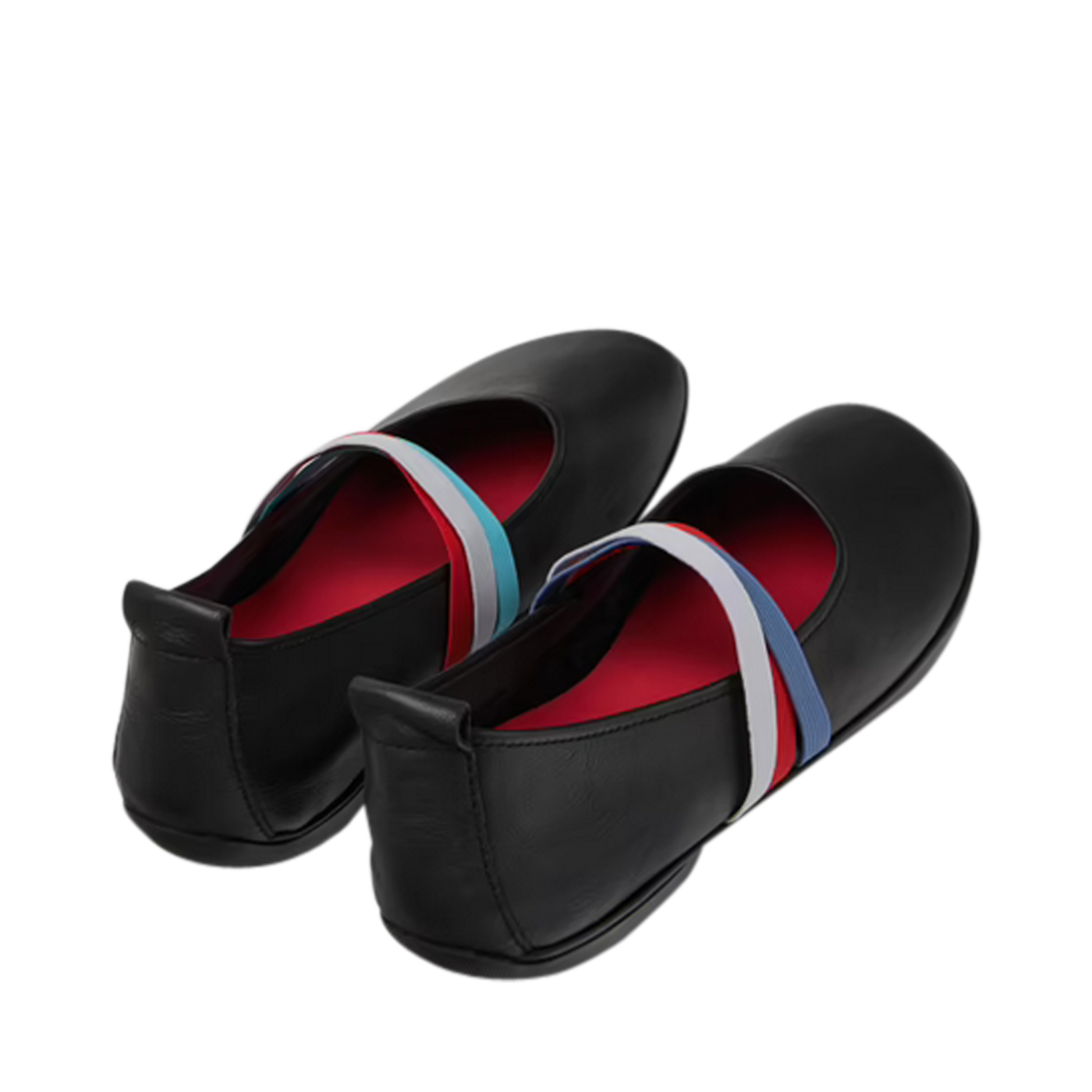 Leather Camper Chaussures Femme Soldes Camper Femme Soulier Noir A