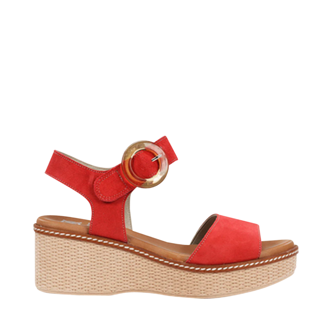 Sandales Rouge pour Femmes de la marque DORKING, 3. Un produit distribué par Chaussures Pierre Roy - Saint-Jean Québec