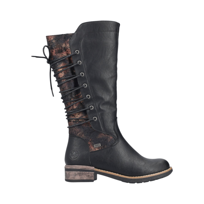 Bottes Hiver Noir pour Femmes de la marque RIEKER, 4. Un produit distribué par Chaussures Pierre Roy - Saint-Jean Québec