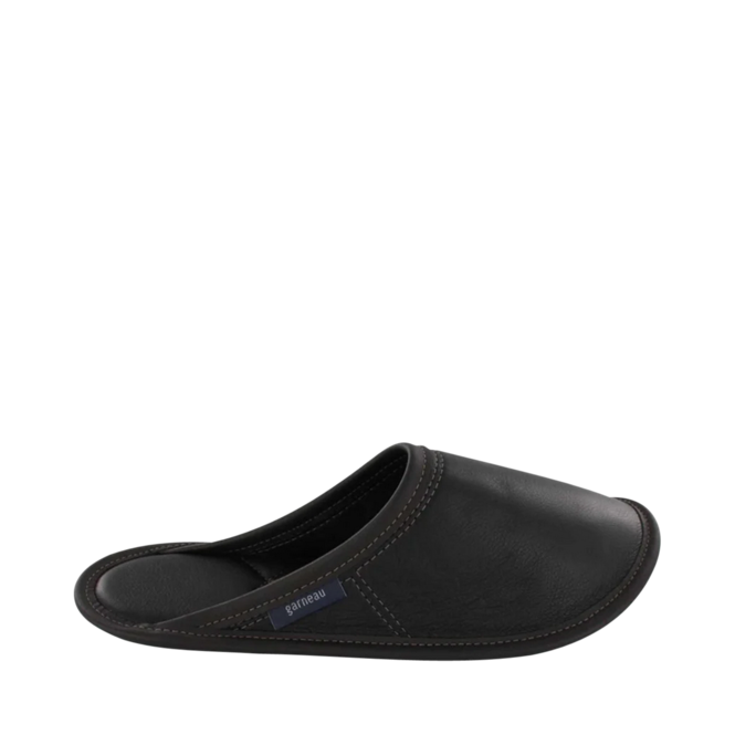 Black Slippers for Men by the brand GARNEAU PANTOUFLES, 1. A product distributed by Chaussures Pierre Roy - Saint-Jean Quebec