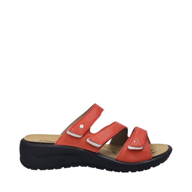 Red Sandals for Women by the brand JOSEF SEIBEL, 3. A product distributed by Chaussures Pierre Roy - Saint-Jean Quebec