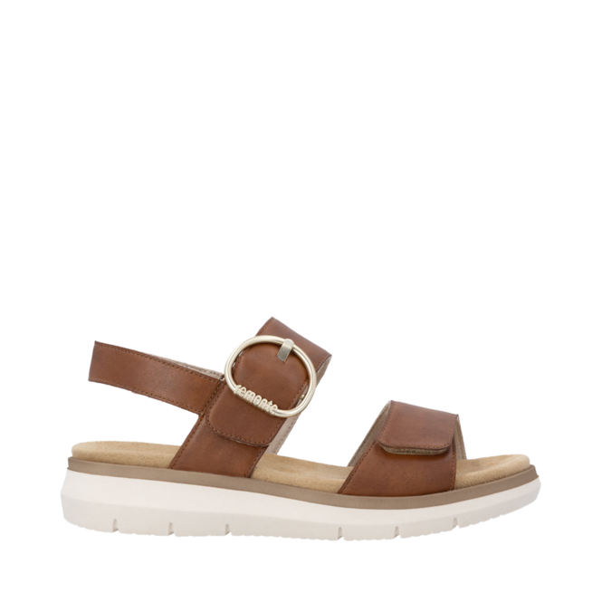 Sandales Tan pour Femmes de la marque RIEKER, 4. Un produit distribué par Chaussures Pierre Roy - Saint-Jean Québec