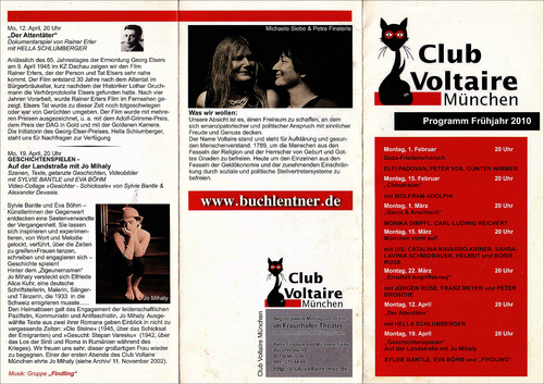Club Voltaire, Frühjahr 2010 Club Voltaire, Frühjahr 2010