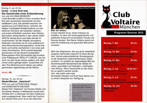 Club Voltaire, Sommer 2012 Club Voltaire, Sommer 2012