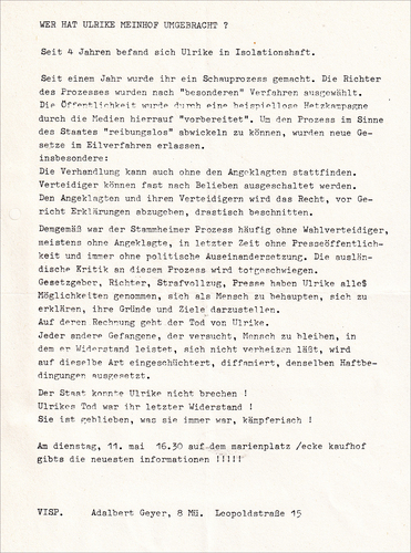 Flg. Tod Ulrike Meinhof