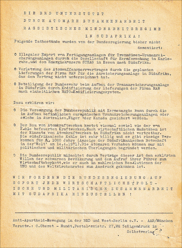 Anti-Apardheid-Bewegung 1974