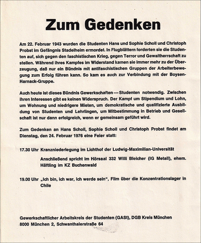 Weiße-Rose-Gedenken, 24.2.76