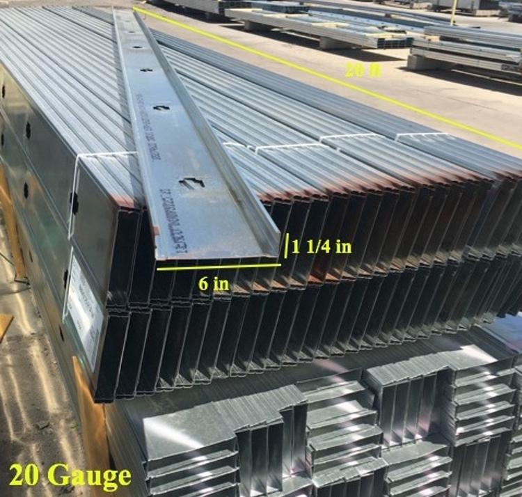 6 in x 20 ft x 20 GA EQ Steel Stud w/ 1 1/4 in Flange at Pioneer