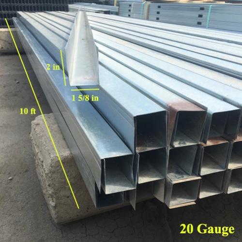 1 5/8 in x 10 ft x 20 GA EQ Steel Track w/ 2 in Leg at Pioneer
