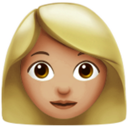 Woman: Medium-Light Skin Tone Emoji (U+1F469, U+1F3FC)