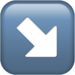 down-right arrow Emoji (U+2198, U+FE0F)