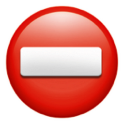 no entry Emoji (U+26D4, U+FE0F)