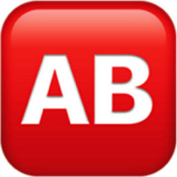 AB button (blood type) emoji