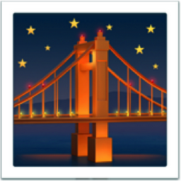 bridge at night emoji