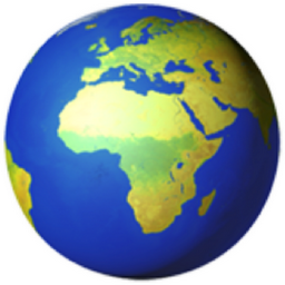 globe showing Europe-Africa emoji
