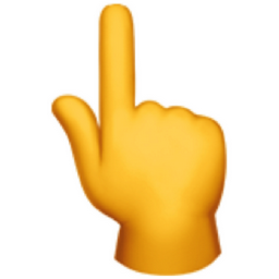 backhand index pointing up Emoji 👆 (U+1F446)