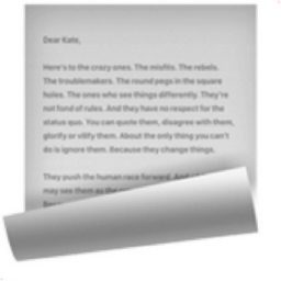 page with curl emoji