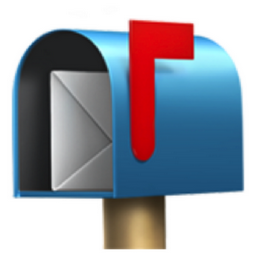 open mailbox with raised flag emoji