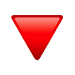 red triangle pointed down emoji