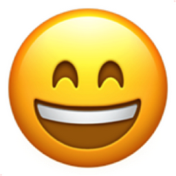 grinning face with smiling eyes Emoji (U+1F604)