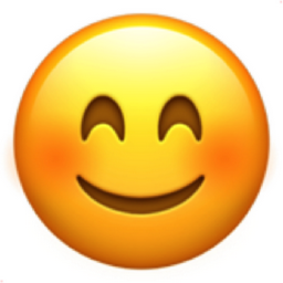 OMIKO(*☻-☻*) smiling face with smiling eyes Emoji (U+1F60A)