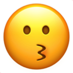 kissing face emoji