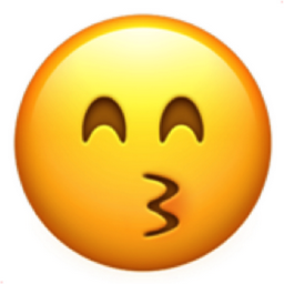 kissing face with smiling eyes Emoji (U+1F619)