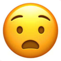 anguished face emoji