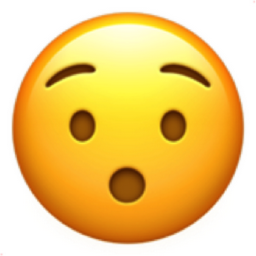 hushed face emoji
